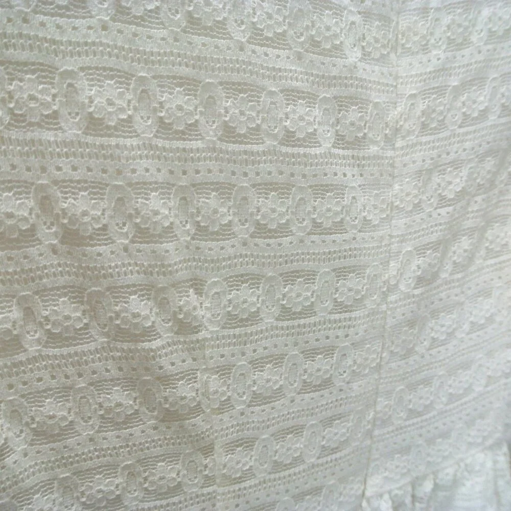 Free People White Lace Sheath Mini Dress